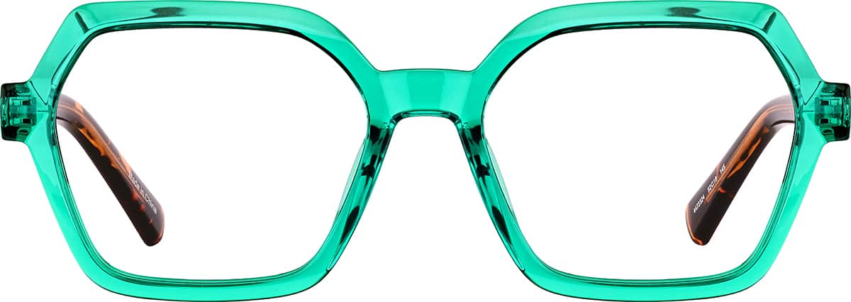 Front view of Geometric Glasses 4472324 in Green