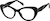 Angle view of Cat-Eye Glasses 4472521 in Black thumbnail