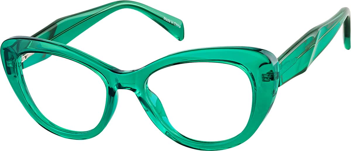 Angle view of Cat-Eye Glasses 4472524 in Green