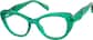 Angle view of Cat-Eye Glasses 4472524 in Green thumbnail