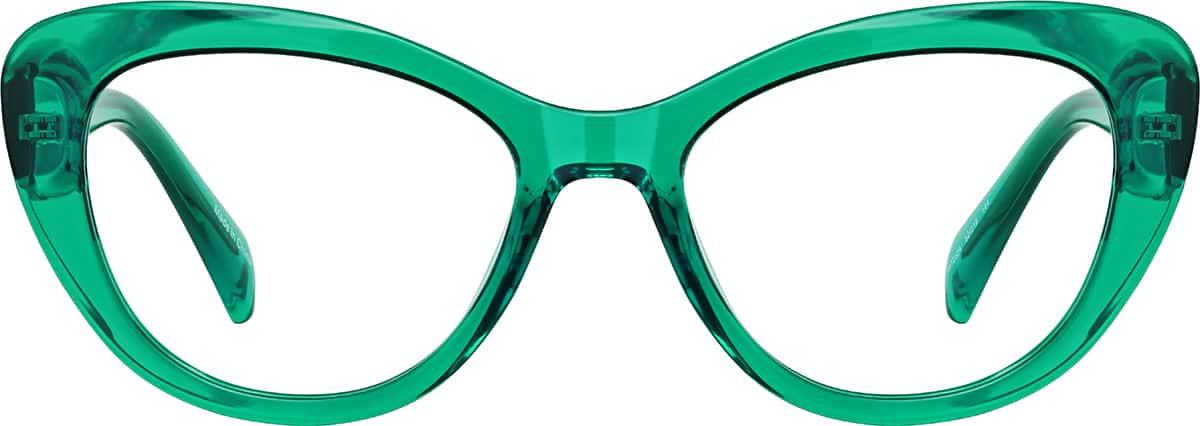 Front view of Cat-Eye Glasses 4472524 in Green