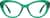 Front view of Cat-Eye Glasses 4472524 in Green thumbnail