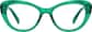 Front view of Cat-Eye Glasses 4472524 in Green thumbnail
