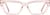Front view of Rectangle Glasses 4472619 in Pink thumbnail