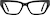 Front view of Rectangle Glasses 4472621 in Black thumbnail