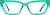 Front view of Rectangle Glasses 4472624 in Green thumbnail