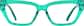 Front view of Cat-Eye Glasses 4472624 in Green thumbnail