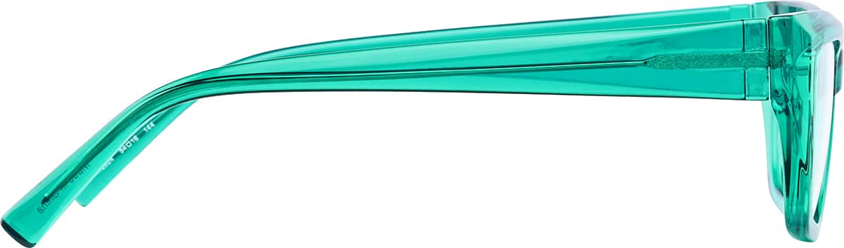 Side view of Rectangle Glasses 4472624 in Green