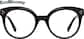 Front view of Round Glasses 4472721 in Black thumbnail