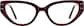 Front view of Cat-Eye Glasses 4472818 in Red thumbnail