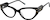 Angle view of Cat-Eye Glasses 4472821 in Black thumbnail
