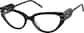 Angle view of Cat-Eye Glasses 4472821 in Black thumbnail