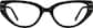 Front view of Cat-Eye Glasses 4472821 in Black thumbnail