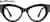 Front view of Cat-Eye Glasses 4472921 in Black thumbnail