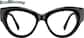 Front view of Cat-Eye Glasses 4472921 in Black thumbnail