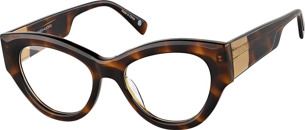 Angle view of Cat-Eye Glasses 4472925 in Tortoiseshell