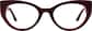 Front view of Cat-Eye Glasses 4473018 in Red thumbnail