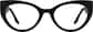 Front view of Cat-Eye Glasses 4473021 in Black thumbnail
