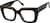 Angle view of Rectangle Glasses 4473215 in Brown thumbnail
