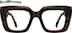 Rectangle Glasses 4473215 in Brown