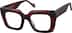 Rectangle Glasses 4473218 in Red