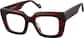 Angle view of Rectangle Glasses 4473218 in Red thumbnail