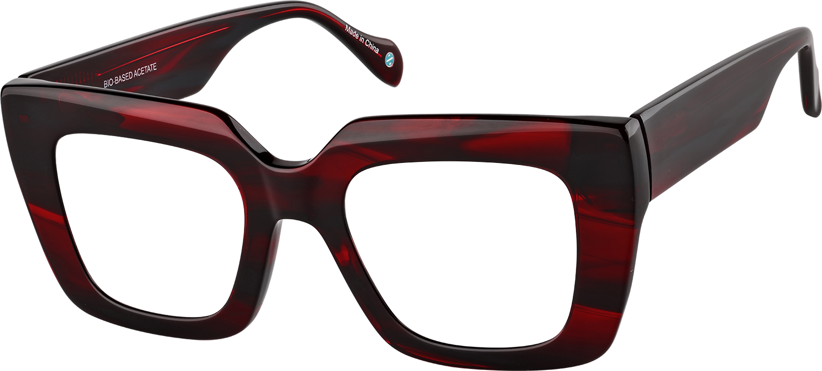 Red Rectangle Glasses #4473218 | Zenni Optical
