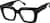 Angle view of Rectangle Glasses 4473221 in Black thumbnail