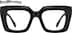 Rectangle Glasses 4473221 in Black