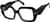 Angle view of Geometric Glasses 4473321 in Black thumbnail