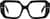 Front view of Geometric Glasses 4473321 in Black thumbnail