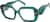 Angle view of Geometric Glasses 4473324 in Green thumbnail