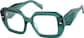 Angle view of Geometric Glasses 4473324 in Green thumbnail