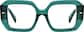 Front view of Geometric Glasses 4473324 in Green thumbnail