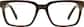 Front view of Rectangle Glasses 4473415 in Brown thumbnail