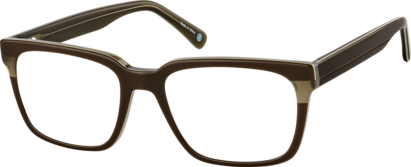 Brown Rectangle Glasses #4473415 | Zenni Optical