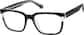 Angle view of Rectangle Glasses 4473421 in Black thumbnail