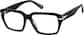 Angle view of Rectangle Glasses 4473521 in Black thumbnail