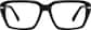 Front view of Rectangle Glasses 4473521 in Black thumbnail