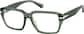 Angle view of Rectangle Glasses 4473524 in Green thumbnail