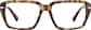 Front view of Rectangle Glasses 4473525 in Tortoiseshell thumbnail