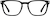 Front view of Rectangle Glasses 4473621 in Black thumbnail