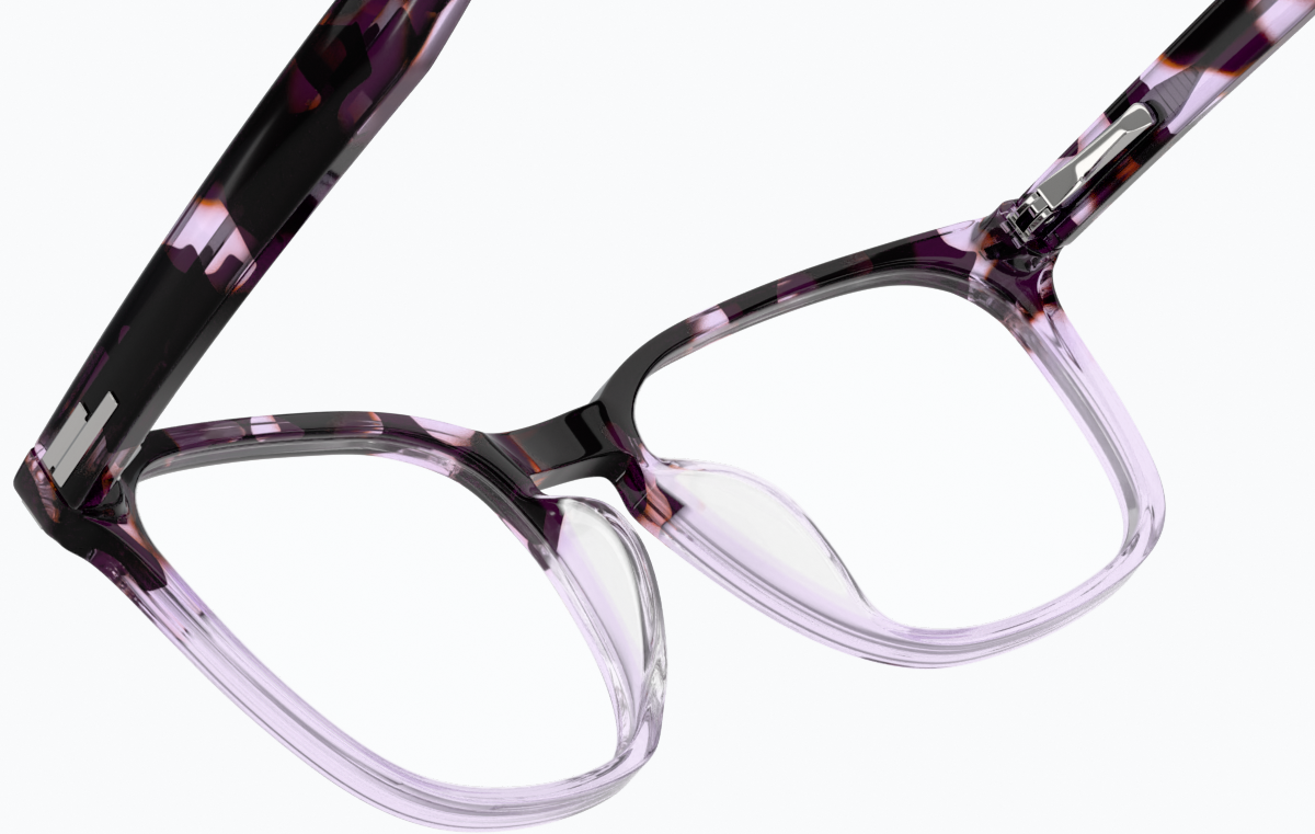 Lilac Tortoiseshell Rectangle Glasses #4473639 | Zenni Optical