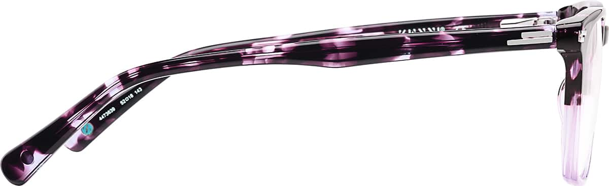 Side view of Rectangle Glasses 4473639 in Lilac Tortoiseshell