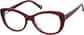 Angle view of Cat-Eye Glasses 4473818 in Red thumbnail