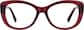 Front view of Cat-Eye Glasses 4473818 in Red thumbnail