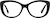Front view of Cat-Eye Glasses 4473821 in Black thumbnail