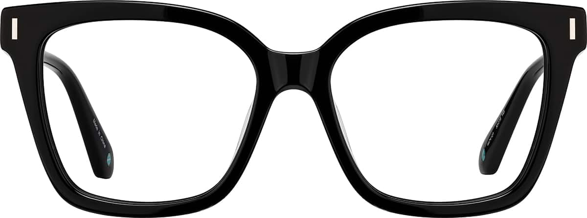 Front view of Square Glasses 4474121 in Black