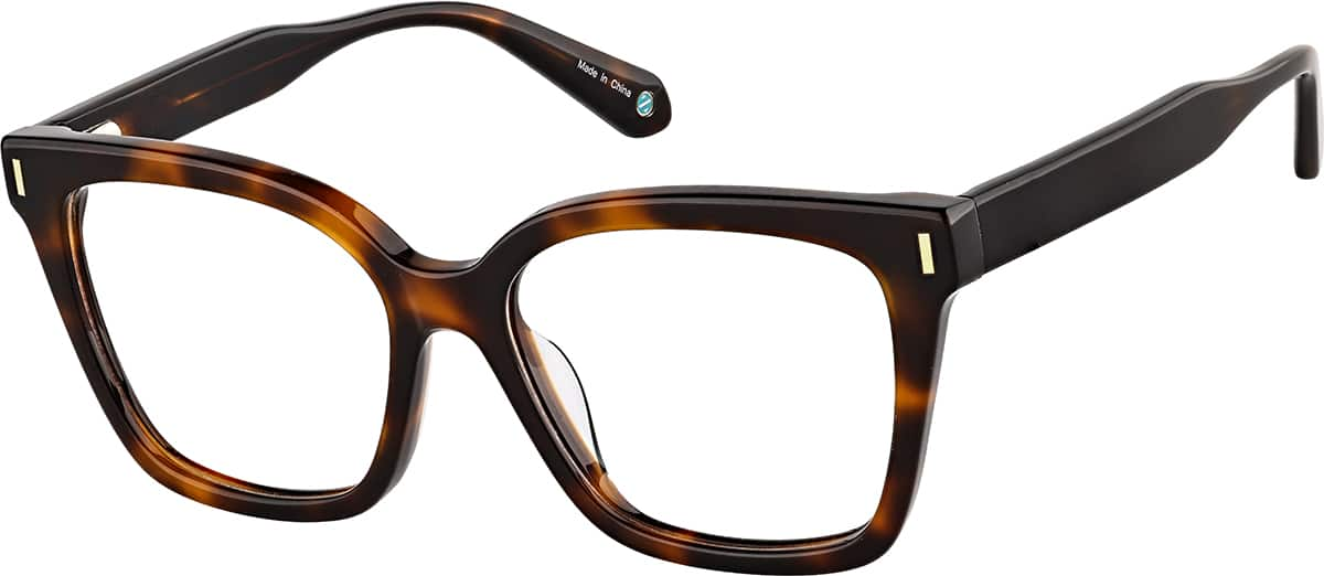 Angle view of Square Glasses 4474125 in Tortoiseshell