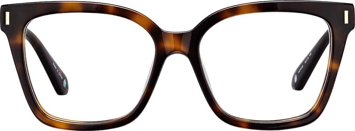 Front view of Square Glasses 4474125 in Tortoiseshell